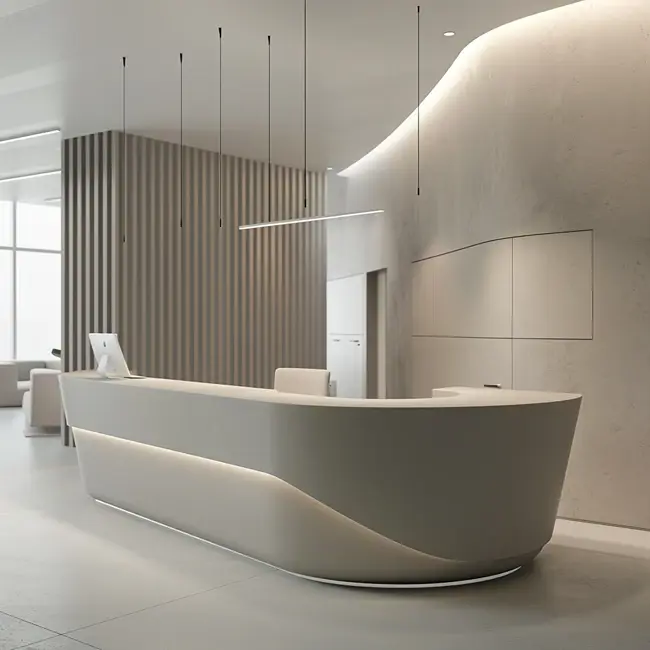 Reception Table White Solid Surface Reception Table White Solid Surface