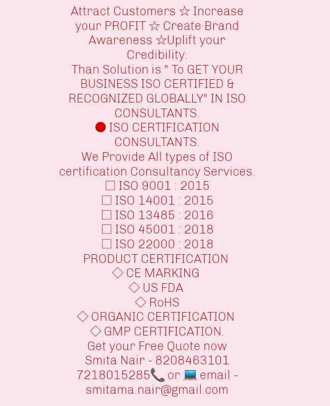 INR ISO CONSULTANT 