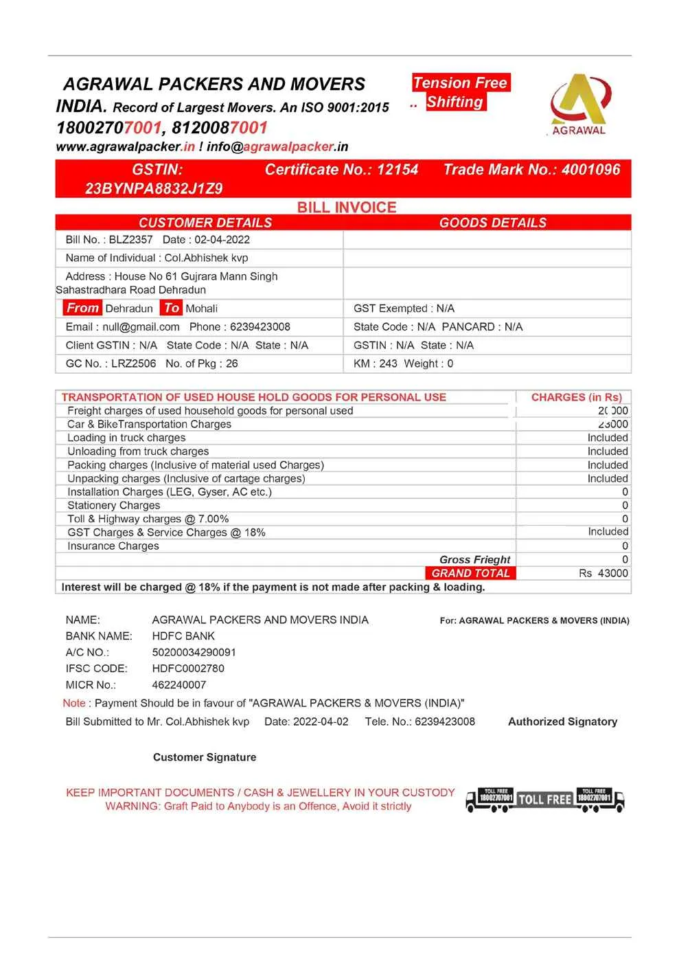 Agarwal Packers and Movers Agarwal Packers and Movers