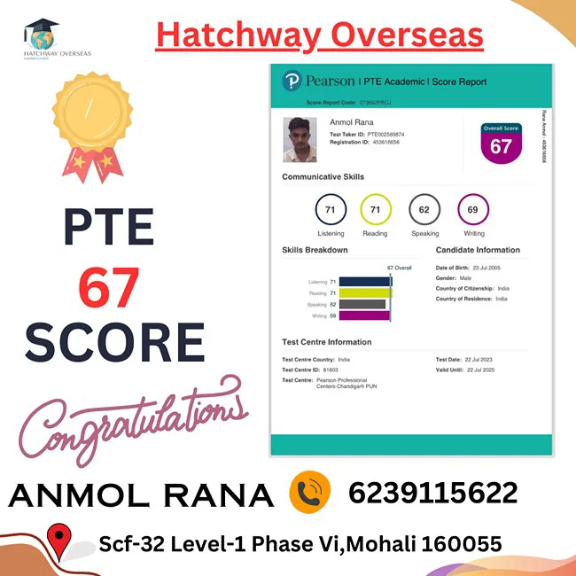 Anmol Got 67 Marks In PTE