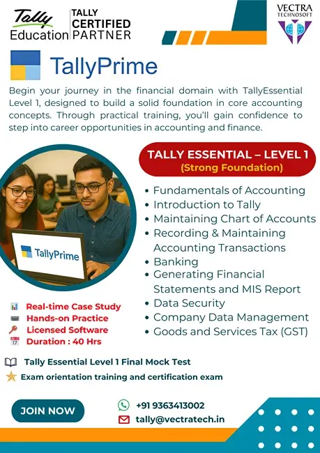 Tally Essential Level 1 (Strong Foundation) Tally Essential Level 1 (Strong Foundation)
