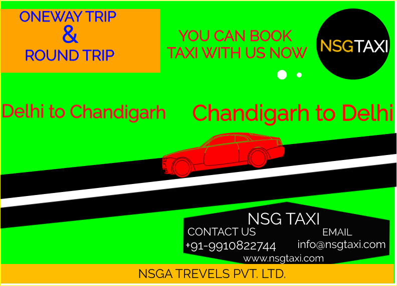 Delhi to Chandigarh oneway taxi Service
