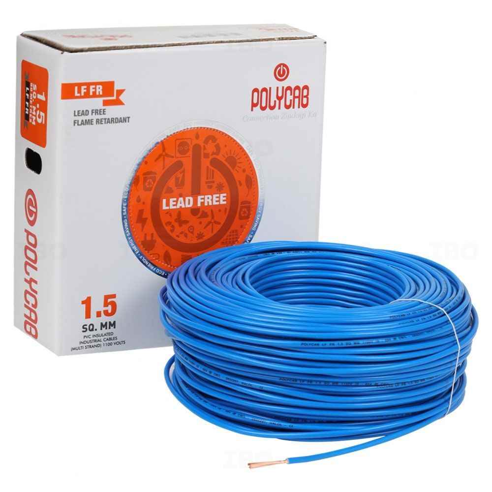 Polycab FRLF 1.5 sqmm Blue 90m PVC I nsulated Wire Polycab FRLF 1.5 sqmm Blue 90m PVC I nsulated Wire