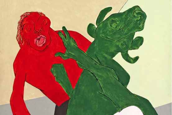 ताइब मेहता द्वारा महिषासुर की चित्रकारी भारत की प्रसिद्ध चित्रकला